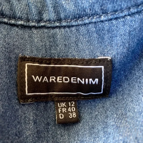 Warehouse ware denim dress size 12 - Picture 4 of 5